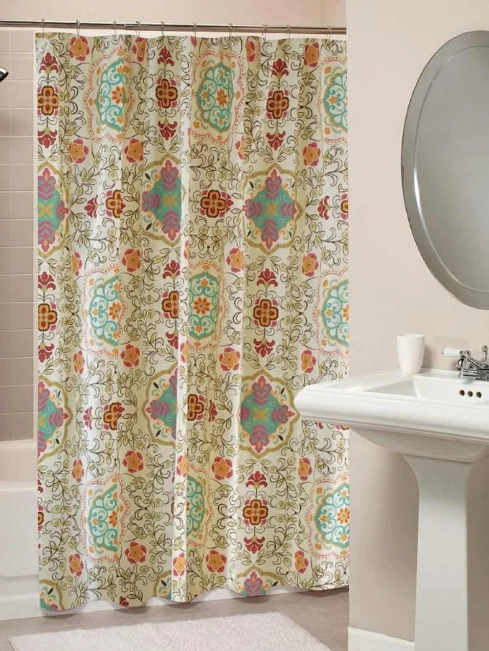 Greenland Home Fashions Medallion Shower Curtain - Multicolor. 72